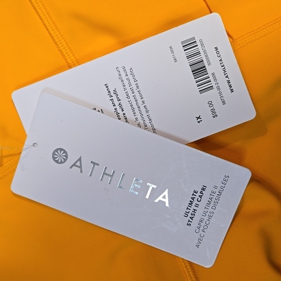 Athleta Ultimate Stash II Capri Gold with Pockets - Size 1X - Picture 11 of 11